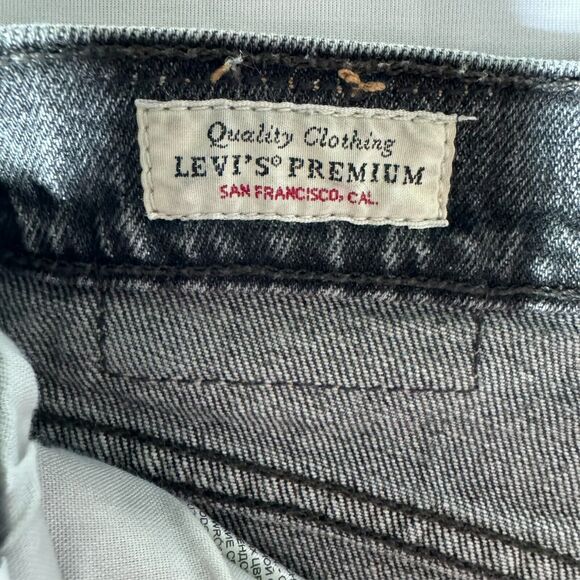 Vintage Levi's 501 S Jeans 27x28 Dark Wash Skinny Black Womens Button Fly - Picture 5 of 16